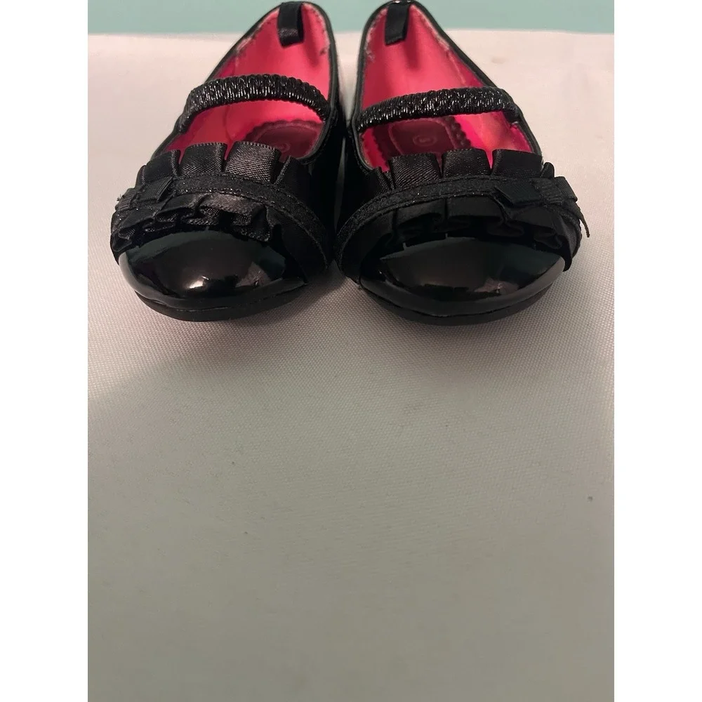 George's Black Toddler‎ Girls' Dress Shoes – Size 3 Patent Leather